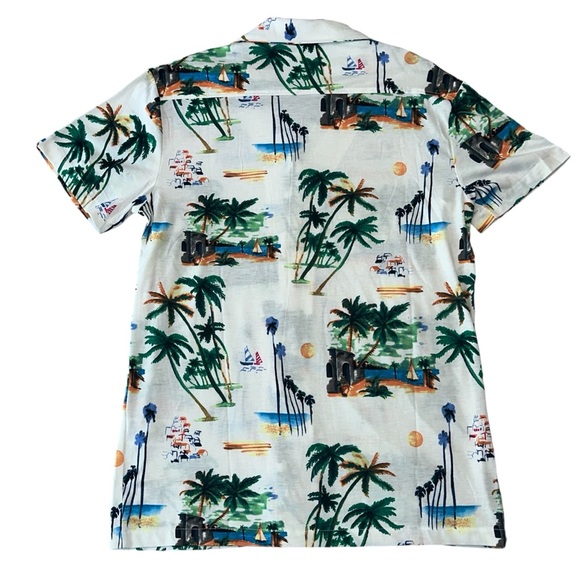 COTTON AND CO TROPICAL RELAXED BEACH SHIRT ISLAND FIT BUTTON UP - Picture 2 of 8